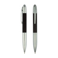 New promotional business gift metal twist ball pen carbon fiber pen with engraved logo